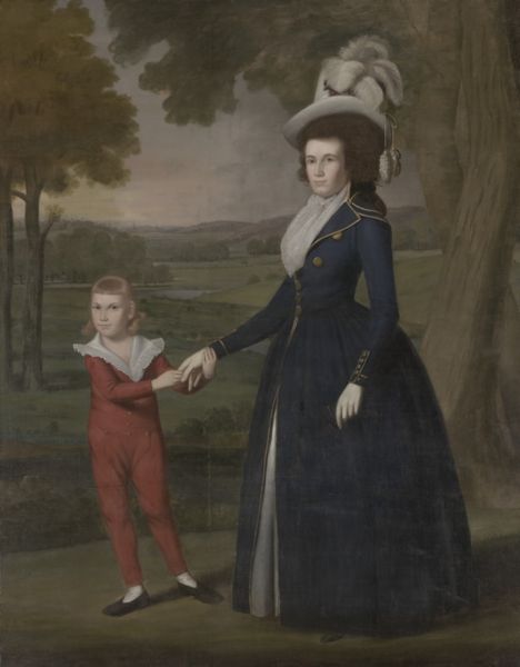 and her son Charles